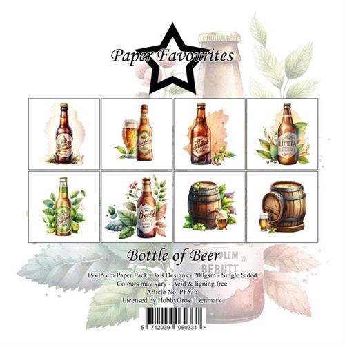 Paper Favourites Bottle of beer 24 ark 15,x15cm 200g